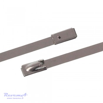 Metalinis nerūdijančio plieno tvirtinimo dirželis 7,9 x 520 mm (25 vnt.)