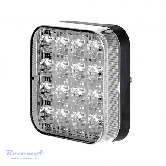 Atbulinės eigos Led žibintas 12/24V 16 LED 77 x 87 x 29 mm