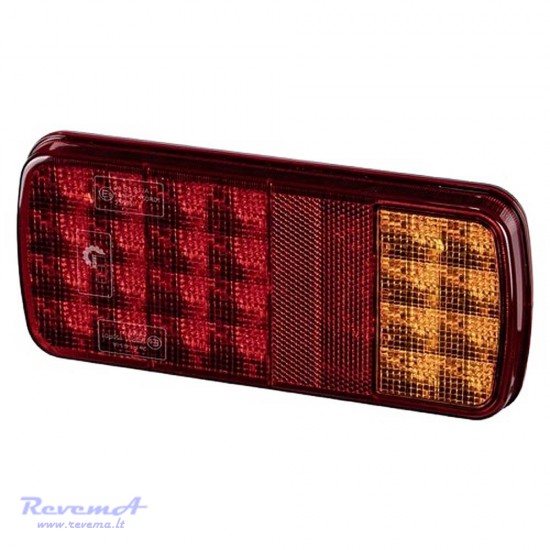 Galinis LED žibintas 3 funkcijų L2505 12/24V 24 LED prisukamas su varžtais 220 x 100 x 30 mm