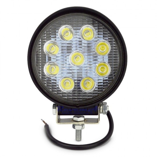 12/24V Darbinis LED žibintas 27W siauras (apvalus) EMC