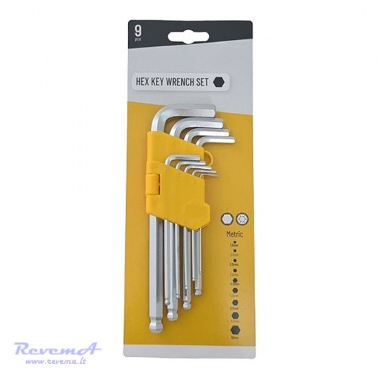 Šešiakampių HEX raktų rinkinys 1,5 - 10 mm (9 vnt.)