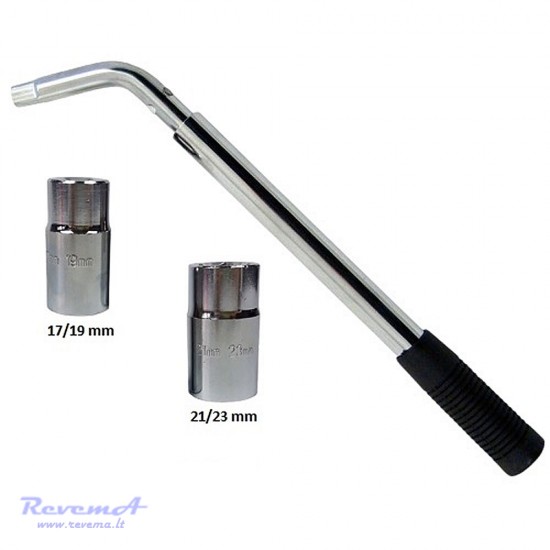 Teleskopinis raktas ratams 350-510mm 1/2 17/19mm 21/23mm L-formos