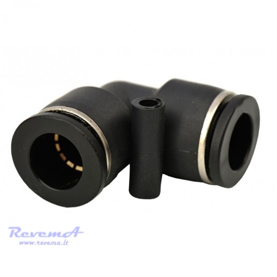 Greito jungimo sujungimas – alkūnė 8 mm, plastikinis