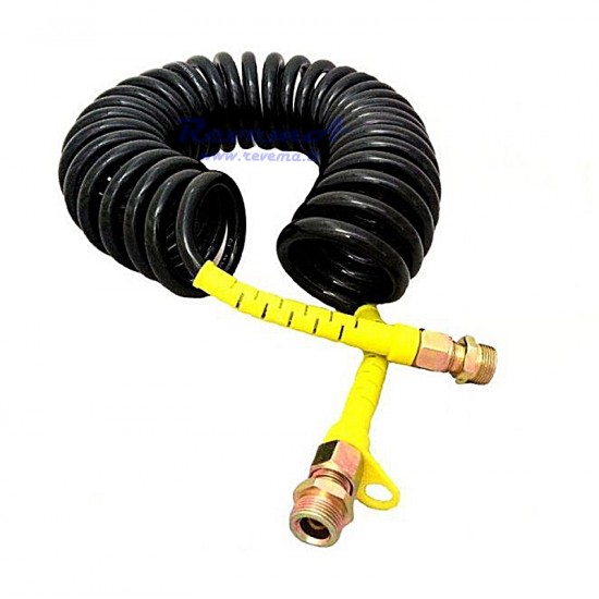 Oro žarna spiralinė M22 juoda / geltona 76 mm 5,5 m