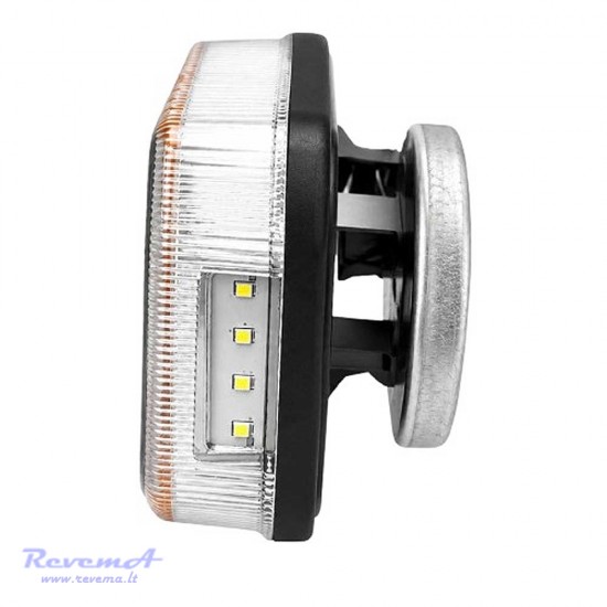 Priekabos galiniai LED žibintai su dinaminiu posūkiu 4 funkcijų su plastikiniu kištuku 12/24V 42 LED 7 kont. 7,5 m su magnetu (komplektas 2 vnt.)