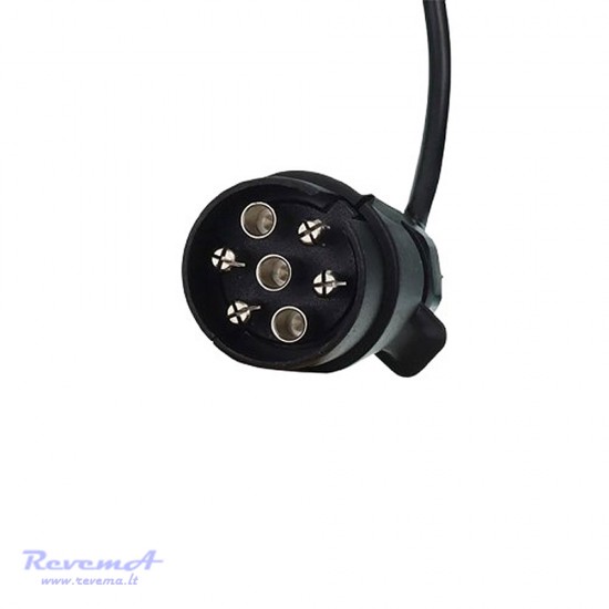 Priekabos galiniai LED žibintai su dinaminiu posūkiu 4 funkcijų su plastikiniu kištuku 12/24V 42 LED 7 kont. 7,5 m su magnetu (komplektas 2 vnt.)