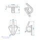 Kabliukas su kilpa 65 x 45 mm plastikinis