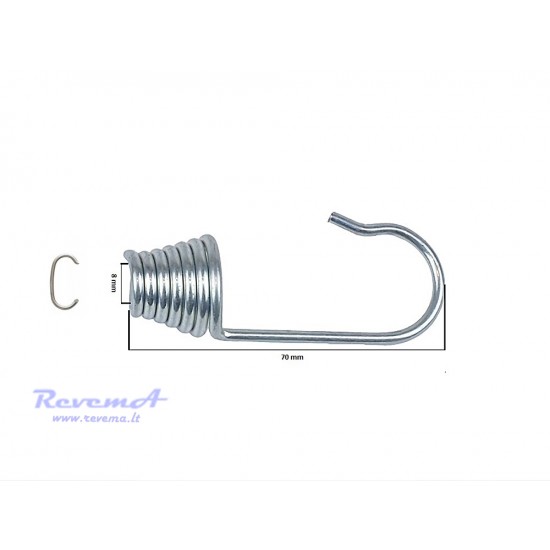Guminio elastingo lyno (ekspanderio) antgalis 8 mm + spaustukas