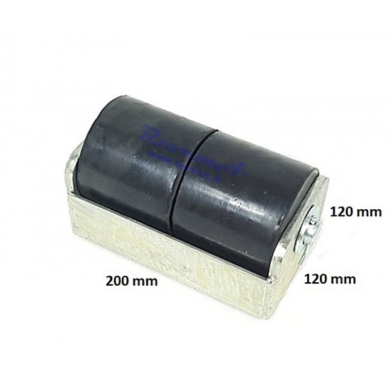 Atrama guminė (slopintuvas) ROLL-STOP su metaliniu kronšteinu 200 x 120 mm