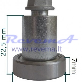 RR4 Slankiojančio stogo ritinėlis (ratukas) Ø24 x 7 - 22,5 mm