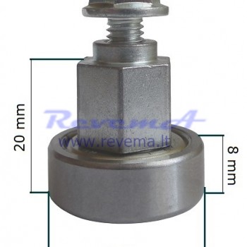 RR7 Slankiojančio stogo ritinėlis (ratukas) Ø24 x 8 – 20 mm