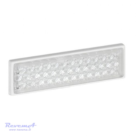 Atšvaitas stačiakampis klijuojamas su lipnia juostele baltas 72 x 21 mm