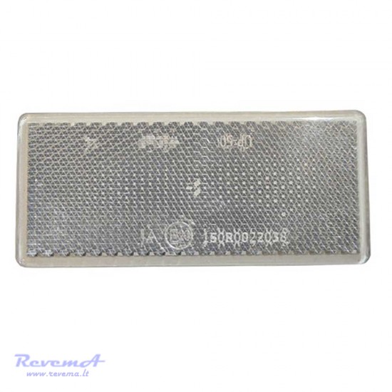 Atšvaitas stačiakampis klijuojamas su lipnia juostele baltas 90 x 40 mm