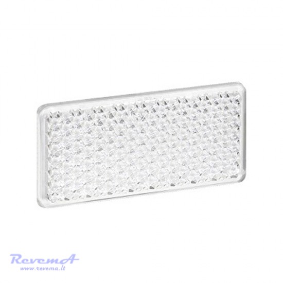 Atšvaitas stačiakampis klijuojamas su lipnia juostele baltas 96 x 46 mm