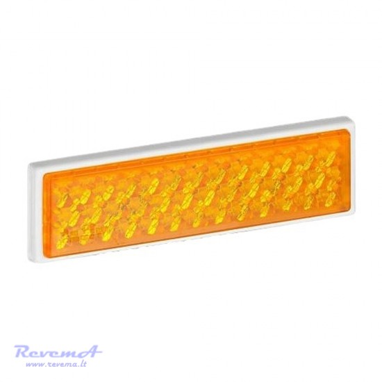 Atšvaitas stačiakampis klijuojamas su lipnia juostele geltonas 72 x 21 mm