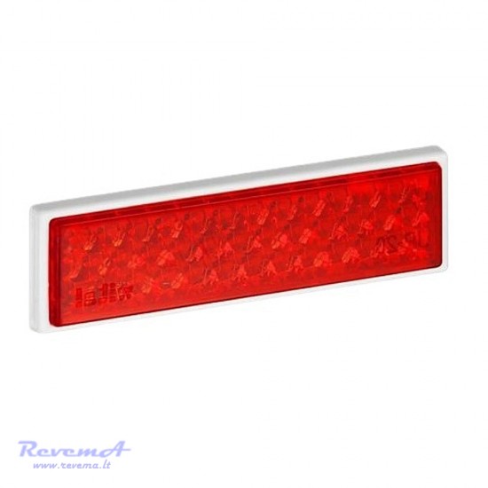 Atšvaitas stačiakampis klijuojamas su lipnia juostele raudonas 72 x 21 mm