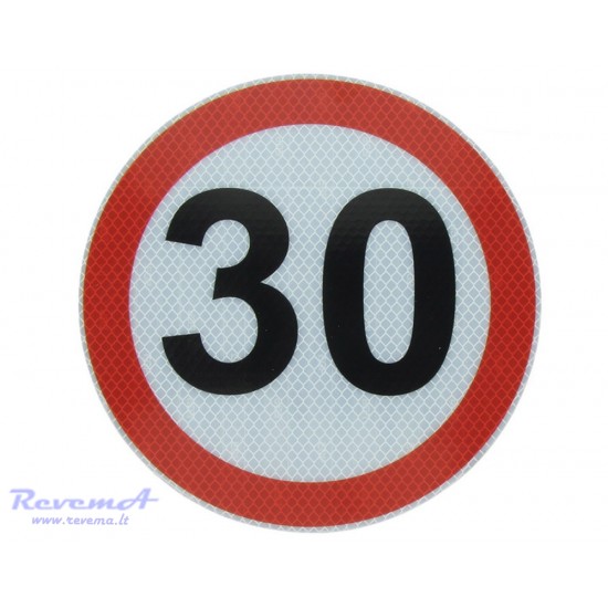 Lipdukas - atšvaitas Greičio riba 30 km/h 200 x 200 mm
