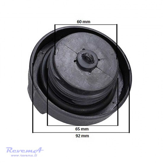 Universalus kuro bako kamštis su užraktu 60 mm, plastikinis
