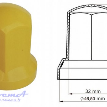 Rato varžto apsauga 32 geltona, plastikinė, aukštis 54 mm