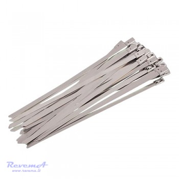 Metalinis nerūdijančio plieno tvirtinimo dirželis 4,6 x 200 mm (25 vnt.)