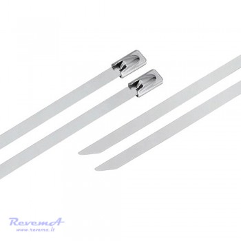 Metalinis nerūdijančio plieno tvirtinimo dirželis 4,6 x 200 mm (25 vnt.)