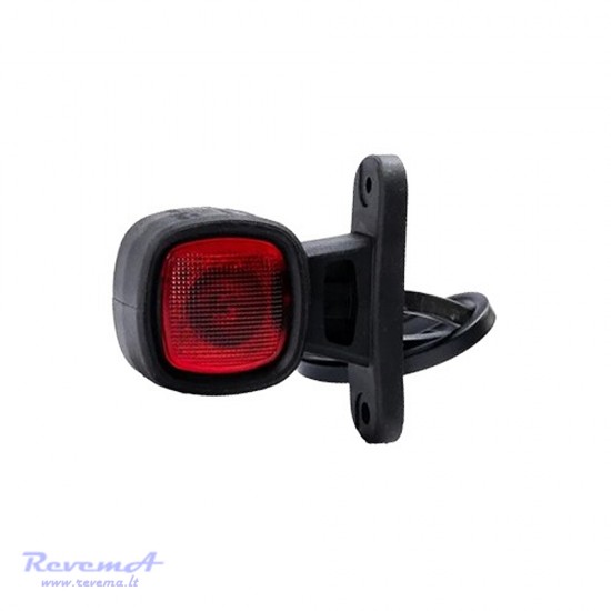Gabaritinis Led žibintas FT-141A 12/24V 2 LED su laikikliu baltas / raudonas 70 x 68 x 31 mm