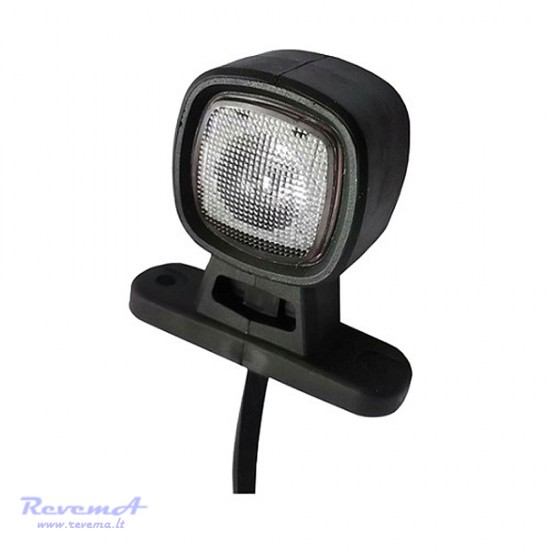 Gabaritinis Led žibintas FT-141A 12/24V 2 LED su laikikliu baltas / raudonas 70 x 68 x 31 mm