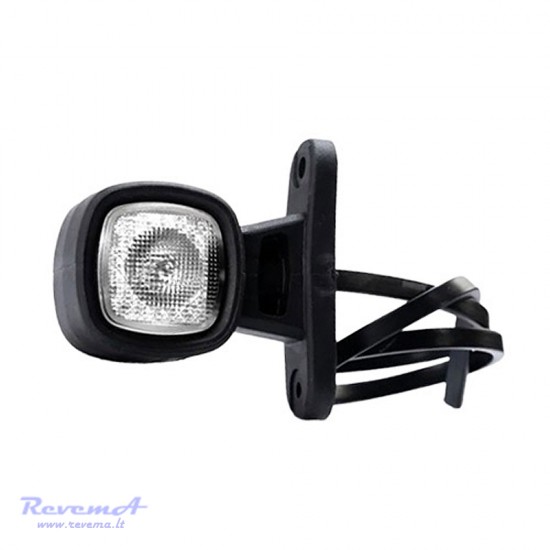 Gabaritinis Led žibintas FT-141A 12/24V 2 LED su laikikliu baltas / raudonas 70 x 68 x 31 mm
