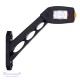 Gabaritinis Led žibintas (ragas) LD518 12/24V 3 LED ilgas lenktas kairės pusės