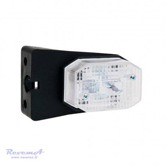 Gabaritinis žibintas FT-001BI 12/24V su laikikliu baltas 65 x 42 x 30 mm