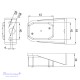 Gabaritinis žibintas FT-001BI 12/24V su laikikliu baltas 65 x 42 x 30 mm