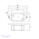 Gabaritinis žibintas FT-001BIII 12/24V baltas 96 x 42 x 33 mm