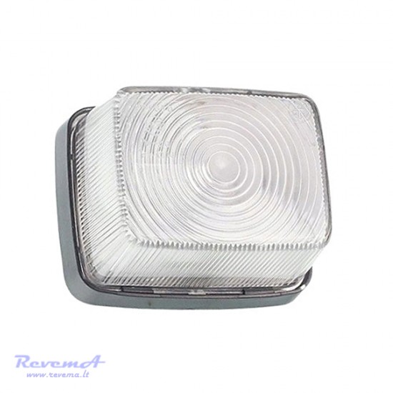 Gabaritinis žibintas LO208 12/24V baltas prisukamas su varžtais 78 x 65 x 44 mm 