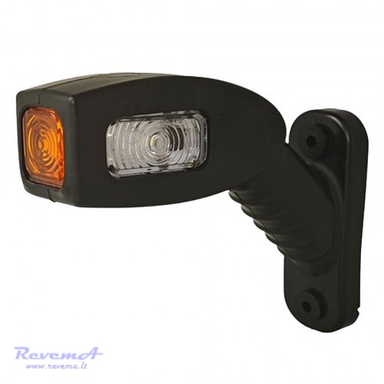 Gabaritinis Led žibintas (ragas) 135 mm 12/24V 3 LED dešinės pusės