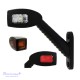 Gabaritinis Led žibintas (ragas) 12/24V 3 LED ilgas lenktas dešinės pusės