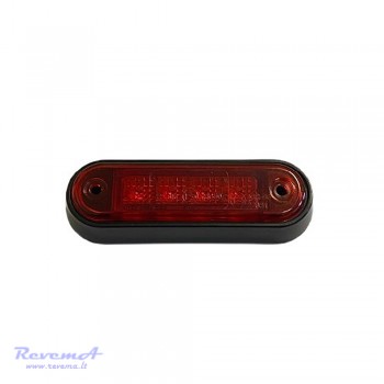 Gabaritinis Led žibintas 12/24V 4 LED prisukamas su varžtais raudonas 100 x 34 x 17 mm