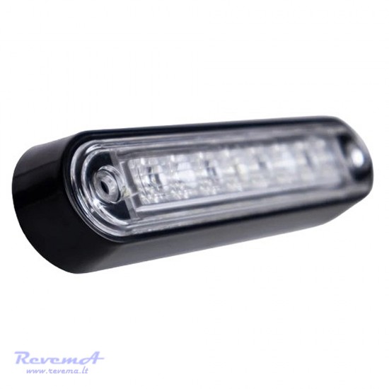 Gabaritinis Led žibintas 12/24V 8 LED prisukamas su varžtais baltas 140 x 34 x 17 mm