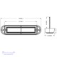Gabaritinis Led žibintas 12/24V 8 LED prisukamas su varžtais raudonas 140 x 34 x 17 mm