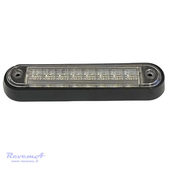 Gabaritinis Led žibintas 12/24V 8 LED prisukamas su varžtais baltas 140 x 34 x 17 mm