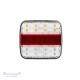 Galinis LED žibintas 4 funkcijų L1816 12/24V 20 LED prisukamas su varžtais 105 x 95 x 29 mm