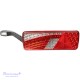 Galinis LED žibintas 6 funkcijų L1822 12/24V 69 + 6 LED su trikampiu atšvaitu ir ragu prisukamas su varžtais 420 x 150 x 68 mm kairė
