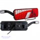 Galinis LED žibintas 6 funkcijų L1822 12/24V 69 + 6 LED su trikampiu atšvaitu ir ragu prisukamas su varžtais 420 x 150 x 68 mm kairė