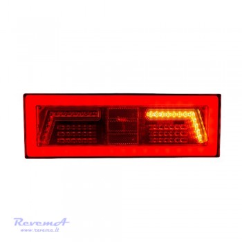 Galinis LED žibintas 5 funkcijų L1829 12/24V 102 LED prisukamas su varžtais 375 x 130 x 34 mm dešinė