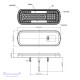 Galinis LED žibintas 5 funkcijų L1830 12/24V 64 LED su dinaminiu posūkiu prisukamas su varžtais 283 x 100 x 30 mm