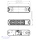 Galinis LED žibintas 3 funkcijų L1834 12/24V 18 LED prisukamas su varžtais 191 x 49 x 30 mm