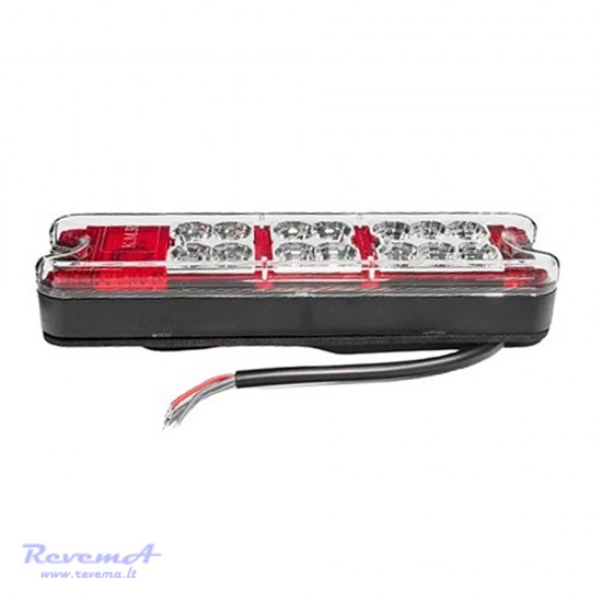 Galinis LED žibintas 3 funkcijų L1834 12/24V 18 LED prisukamas su varžtais 191 x 49 x 30 mm
