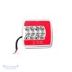 Galinis LED žibintas 4 funkcijų L1844 12/24V 25 LED prisukamas su varžtais 107 x 99 x 35 mm kairė