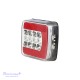 Galinis LED žibintas 4 funkcijų L1844 12/24V 25 LED prisukamas su varžtais 107 x 99 x 35 mm kairė