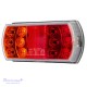 Galinis LED žibintas 4 funkcijų L1846 12/24V 15 LED prisukamas su varžtais 165 x 80 x 35 mm kairė