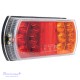 Galinis LED žibintas 4 funkcijų L1847 12/24V 15 LED prisukamas su varžtais 165 x 80 x 35 mm dešinė